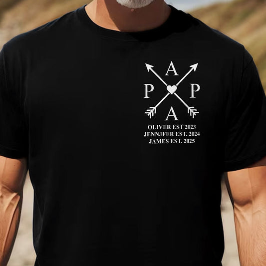 Father's Day Gifts, Dad, Daddy, Papa Edition Custom With Kids Name & Years Of Birth - Personalized Shirt