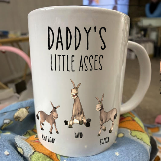 Father's Day Gifts, Daddy's Little Asses - Custom Title - Gifts For Mommy, Dad, Papa - Personalized Mug
