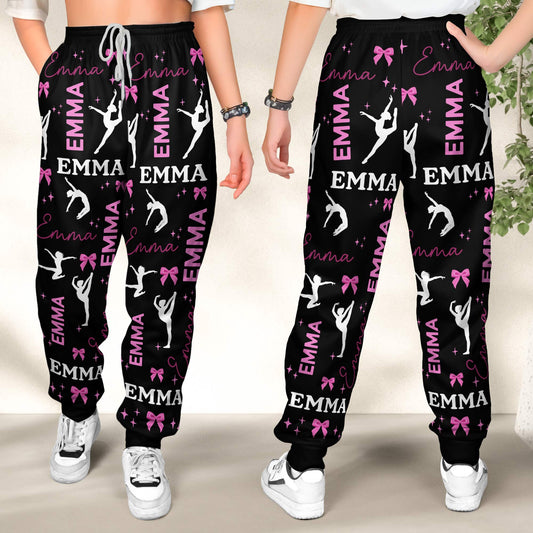 Dancing Girl Custom Name - Personalized Sweatpants - Lounge Pants With Pockets, Custom Pajama Pants, Jogger Sweatpants, Gift For Her