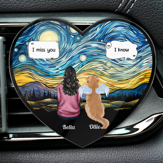 Dog Memorial, Cat Memorial - Personalized Acrylic Car Vent Clip