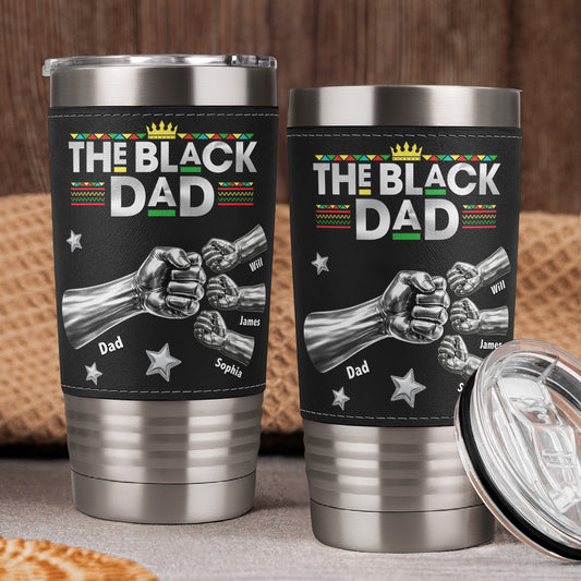 Father's Day Gifts, Dope Black Dad Fist Bump New Version Gift For Dad, Husband - Personalized 20oz Tumbler