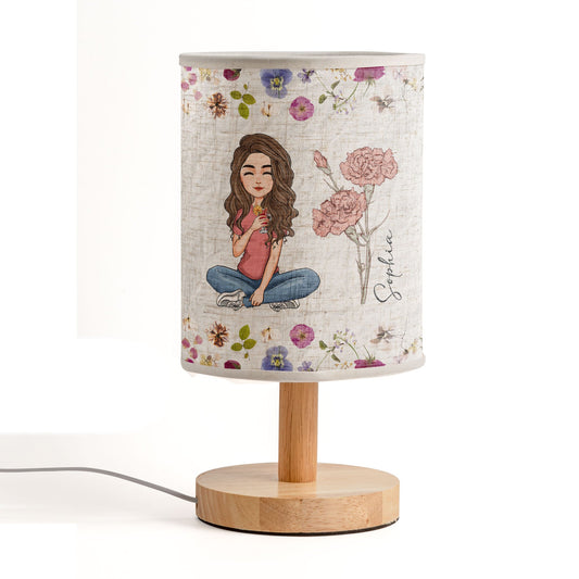 Dry Flower Pattern - Personalized Fabric Lamp