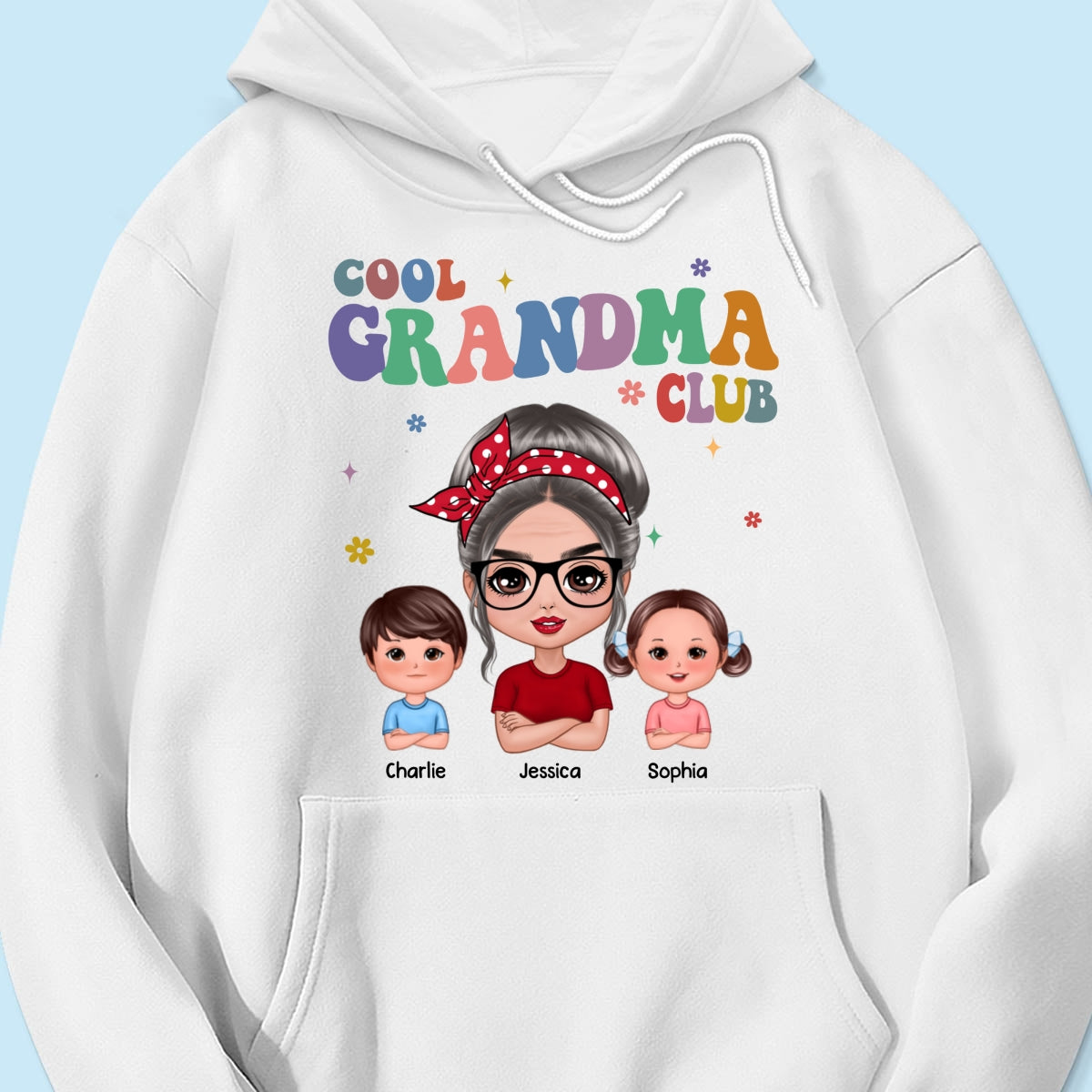 Cool Grandma Club Grandma And Grandkids Personalized Shirt
