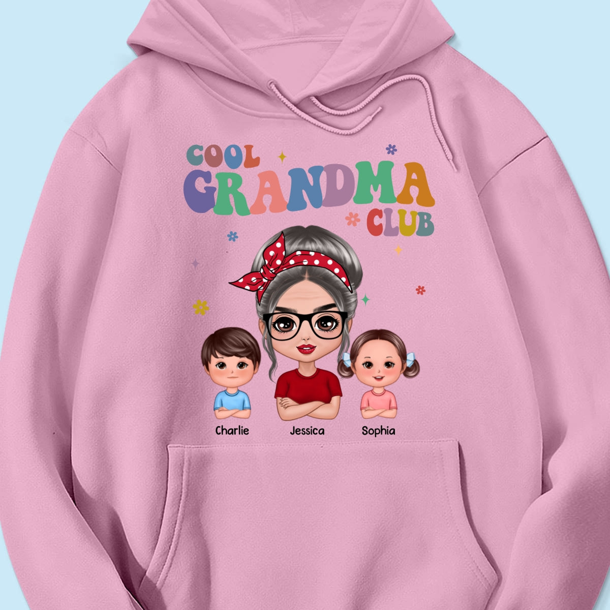 Cool Grandma Club Grandma And Grandkids Personalized Shirt