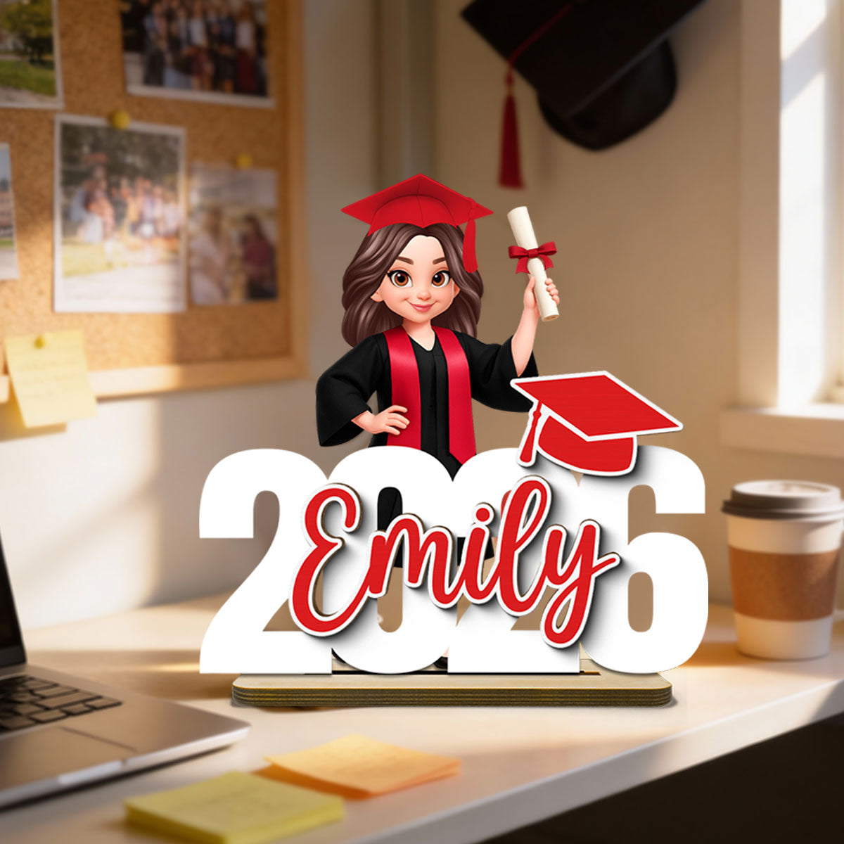 Class Of Graduation Senior - Personalized 2-Layered Wooden Plaque - Gift For Graduation Day, Graduation Gift, Keepsake