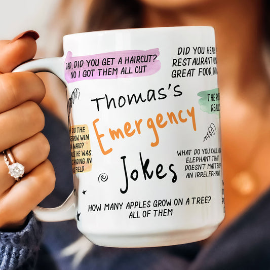 Father's Day Gifts, Emergency Jokes - Personalized Mug