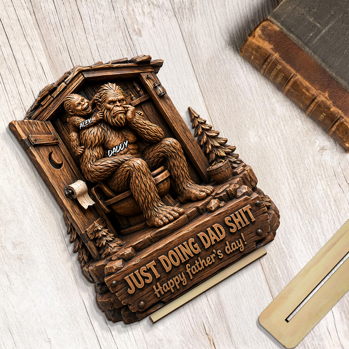 Just Doing Dad Sh*t - Personalized 2-Layered Wooden Plaque - Gift for Dad, Husband