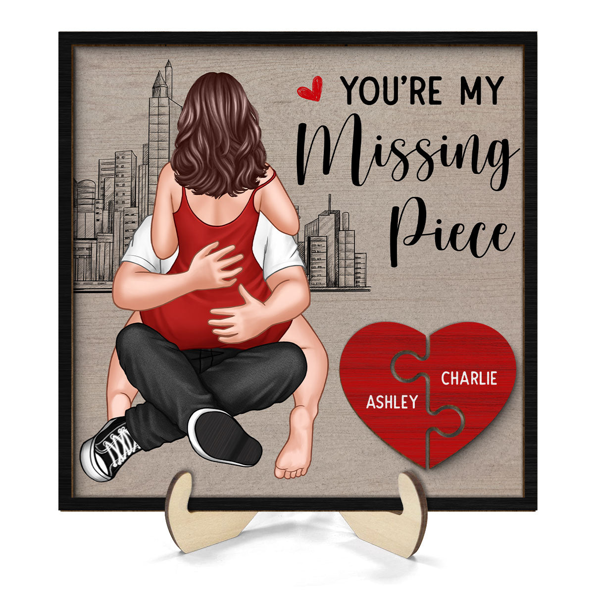 Couple You Are My Favorite Thing To Do Personalized 2-Layer Wooden Plaque