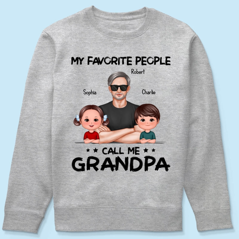 Favorite People Call Me Grandpa Personalized Shirt