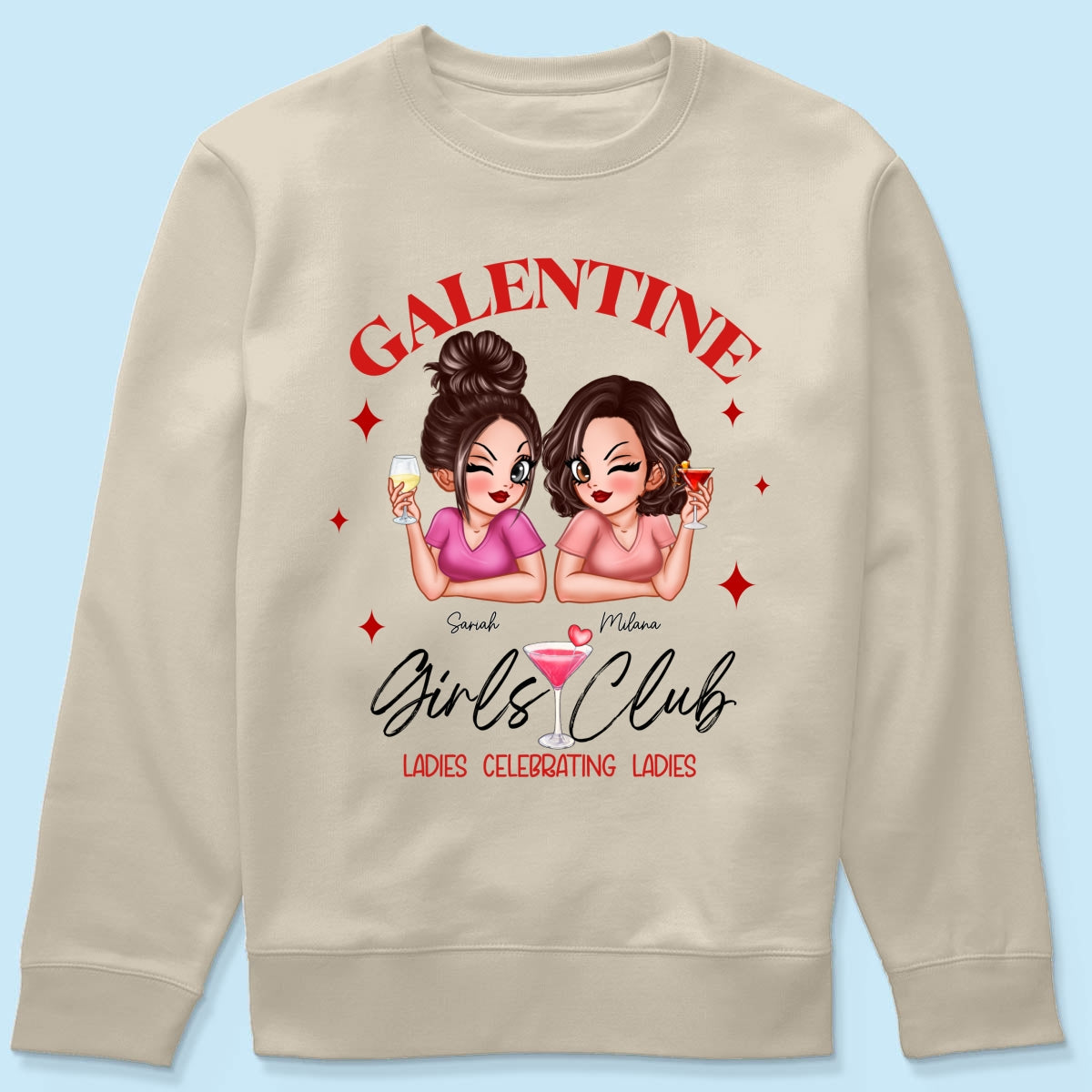 Galentine Girls Club Pretty Girls Personalized Shirt, Shirt, Social Club, Besties Gift