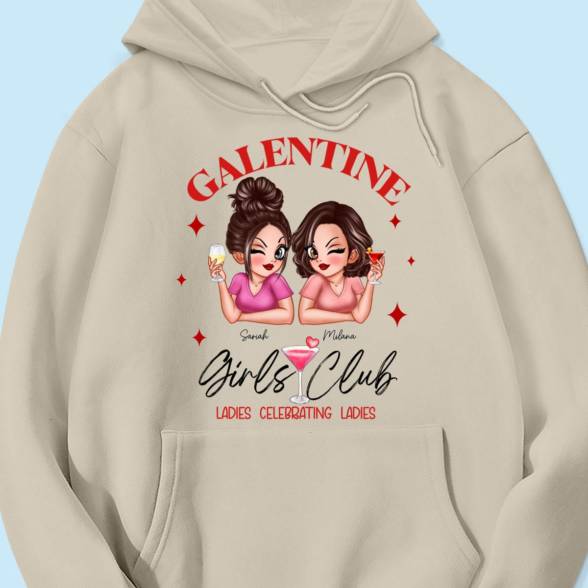 Galentine Girls Club Pretty Girls Personalized Shirt, Shirt, Social Club, Besties Gift