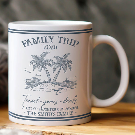 Family Trip Summer Time - Personalized Mug