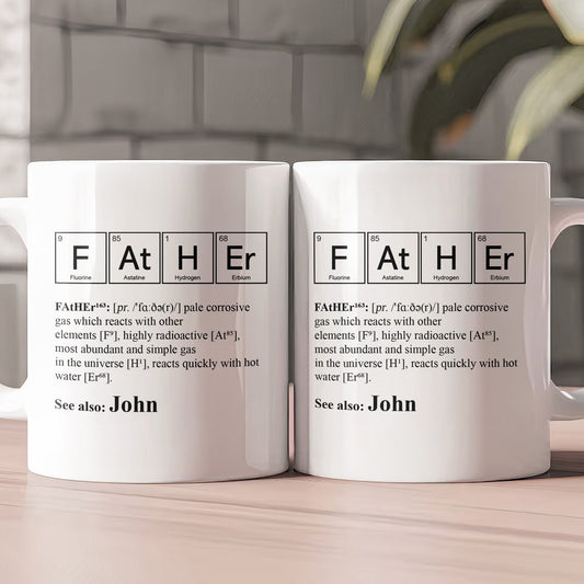 Father's Day Gifts, Father Periodic Table For Science Chemistry Dad - Personalized Mug