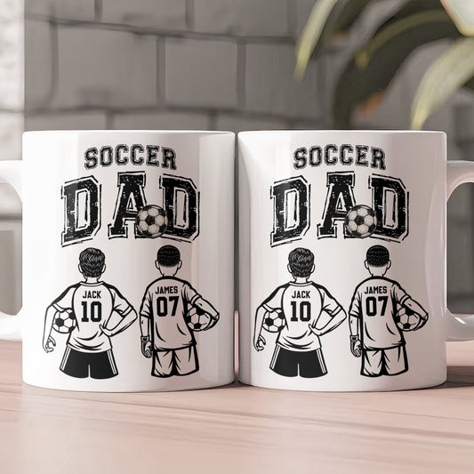 Father's Day Gifts, Father's Day Gifts, Soccer Dad, Daddy, Grandpa - Personalized Mug