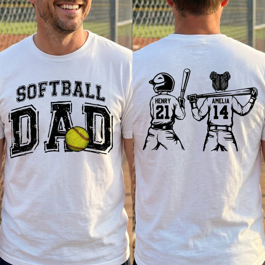 Father's Day Gifts, Father's Day Gifts, Softball Dad, Daddy, Grandpa - Personalized Shirt