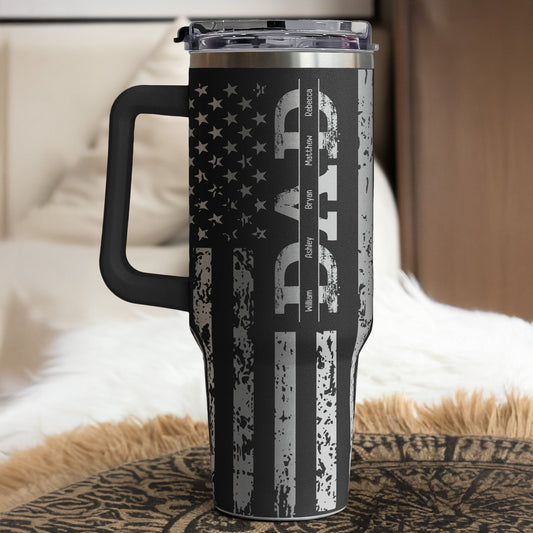 Father's Day Gifts, Christmas Gift For Dad, Grandpa, Papa - Custom Kids' Names - Personalized 40oz Tumbler
