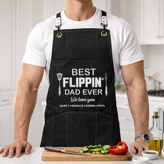 Father's Day Gifts, Father's Day Gifts, Best Flippin Dad Ever - Personalized Apron