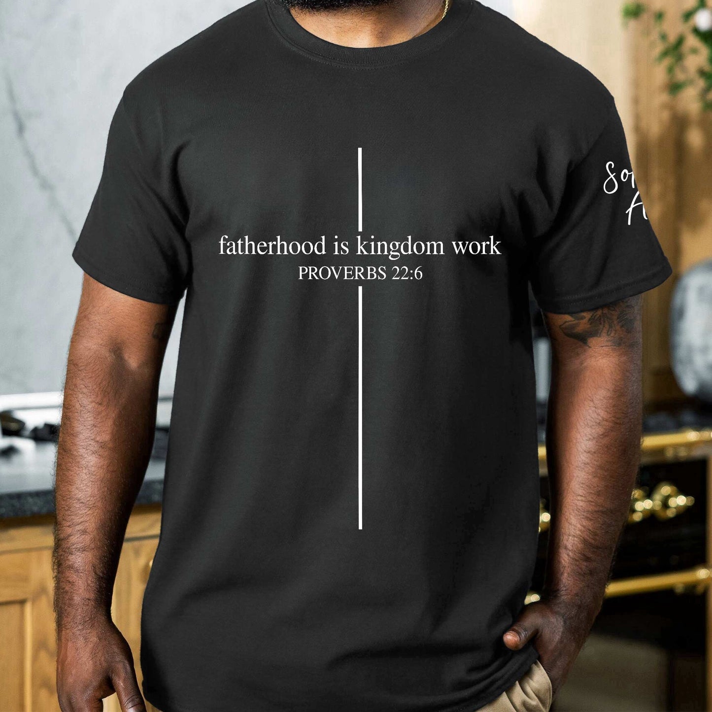 Father's Day Gifts, Fatherhood Is Kingdom Work - Personalized Shirt