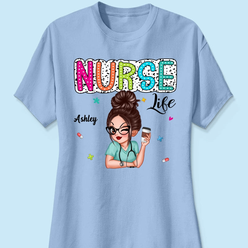 Nurse Life Dalmatian Dots Summer Personalized Shirt