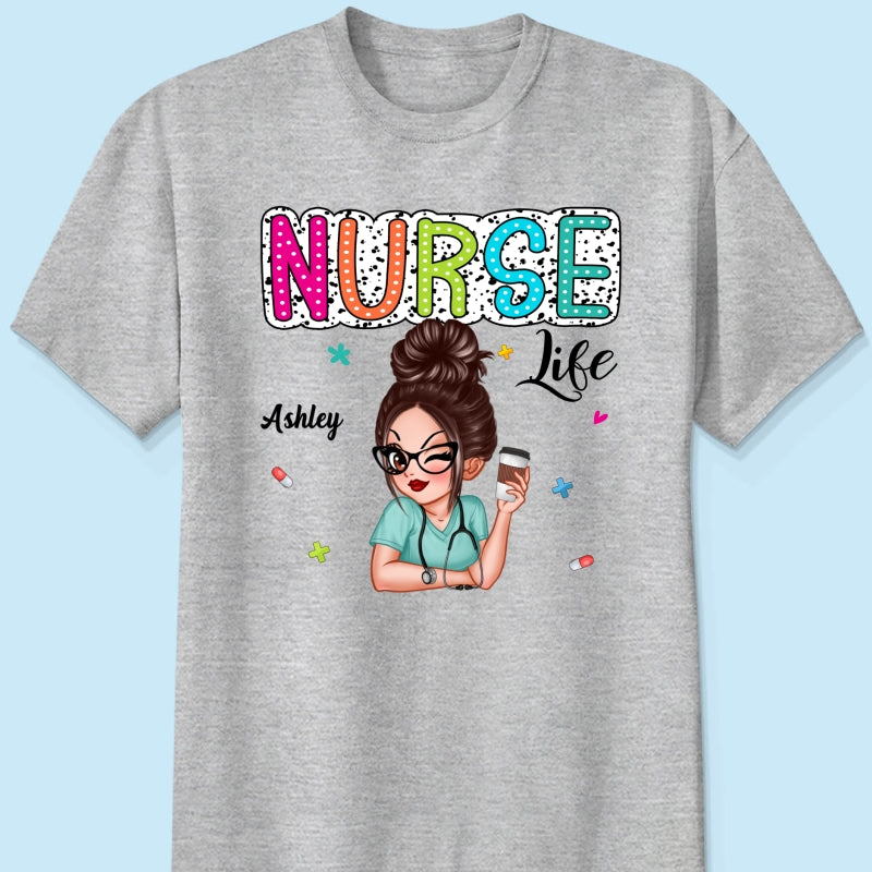 Nurse Life Dalmatian Dots Summer Personalized Shirt