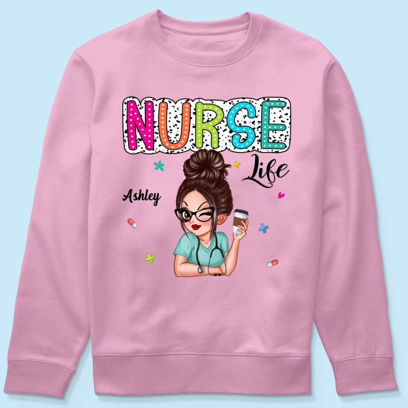Nurse Life Dalmatian Dots Summer Personalized Shirt