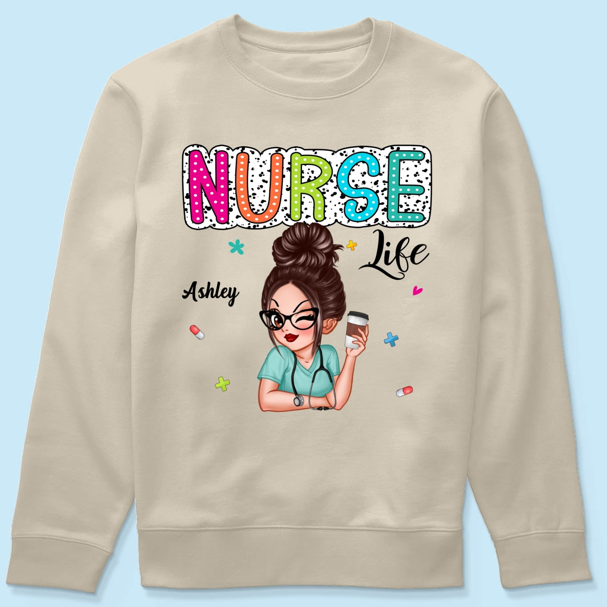 Nurse Life Dalmatian Dots Summer Personalized Shirt