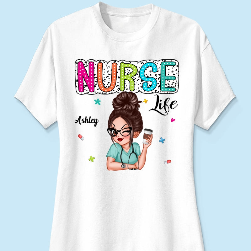 Nurse Life Dalmatian Dots Summer Personalized Shirt