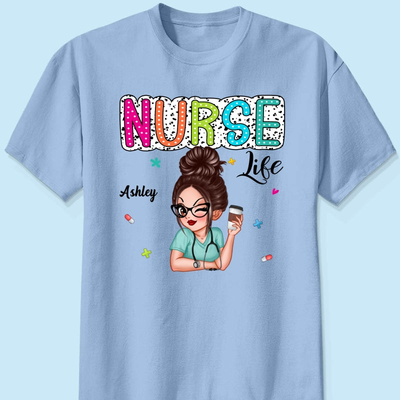 Nurse Life Dalmatian Dots Summer Personalized Shirt