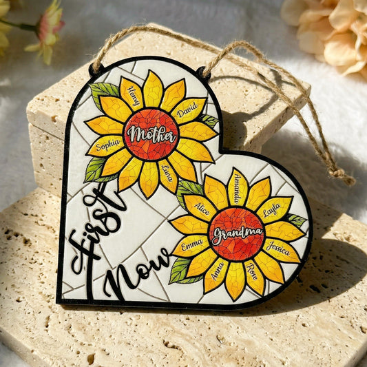 First Mom Now Grandma - Personalized Wood Sign