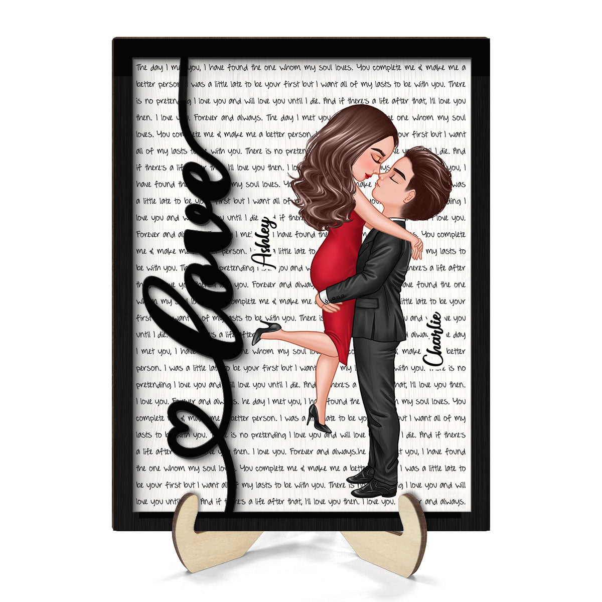 Couple Love Be Mine Gift For Him For Her Personalized 2-layer Wooden Plaque