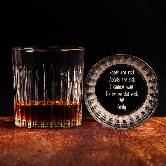 Funny Anniversary Valentine's Day Gifts For Him - Personalized Engraved Whiskey Glass