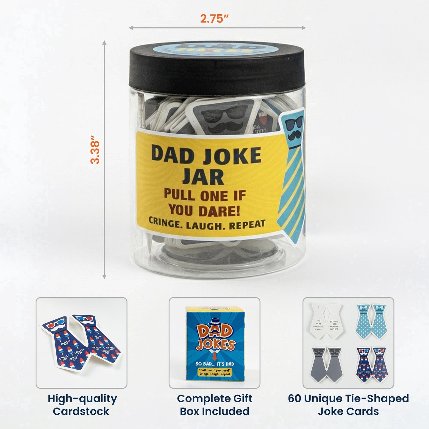 Father's Day Gifts, Funny Father's Day Gifts From Kids, Wife - Dad Jokes - Dad Joke Jar