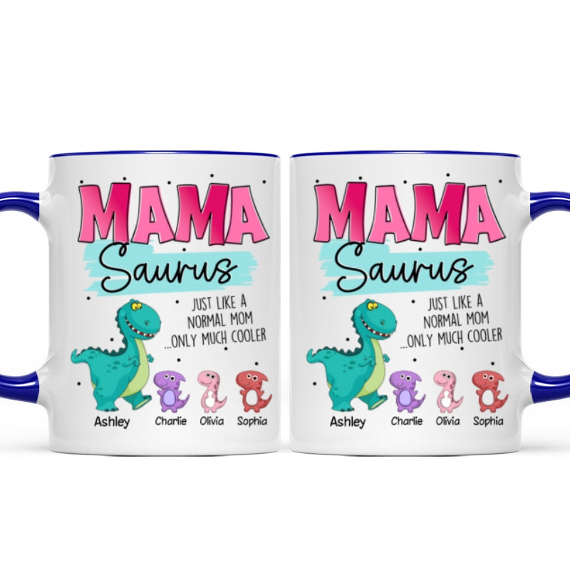 Grandmasaurus Mamasaurus Cute Dinosaurs Mother‘s Day Gift For Mom Grandma Personalized Mug