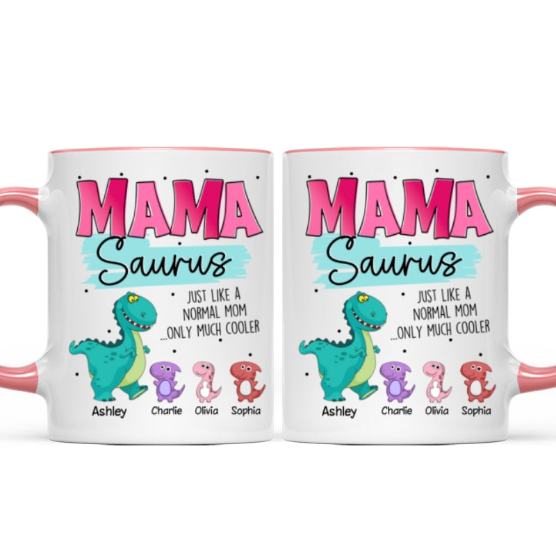 Grandmasaurus Mamasaurus Cute Dinosaurs Mother‘s Day Gift For Mom Grandma Personalized Mug