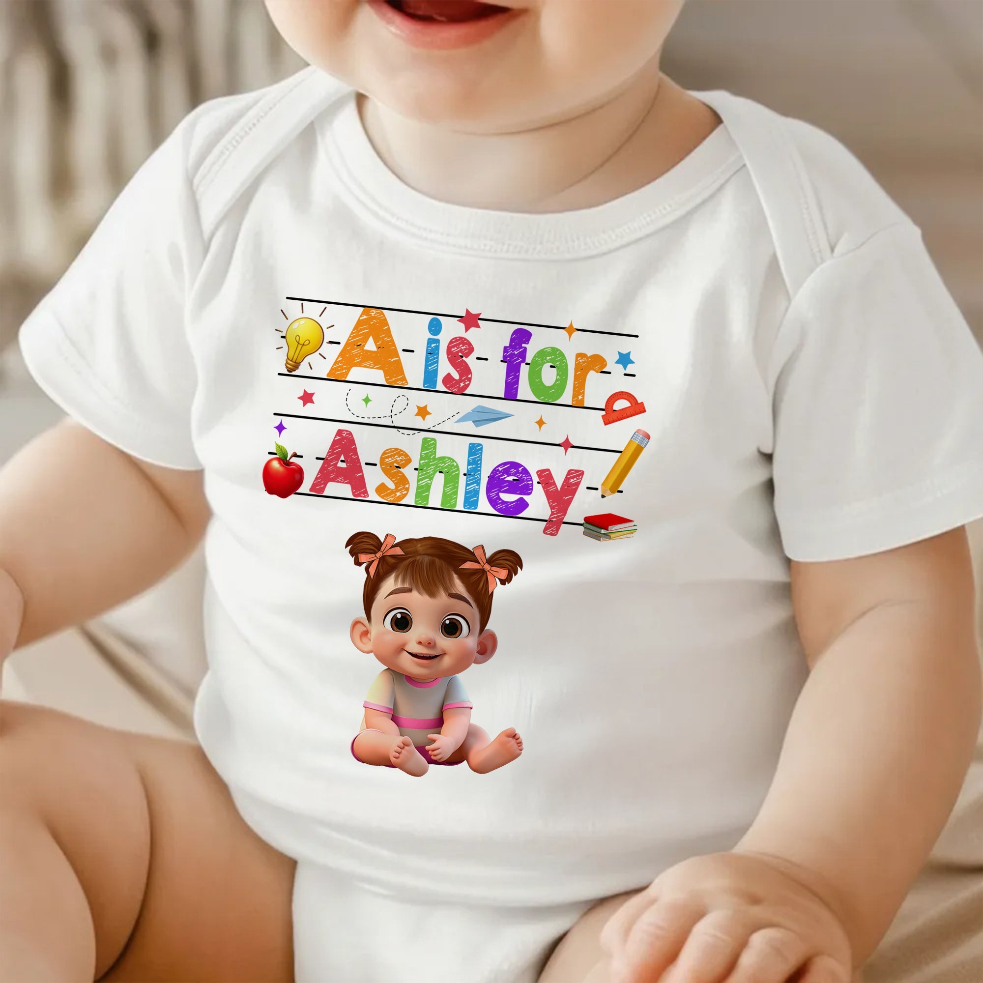 Custom Name Back To School Kids Shirt, Personalized Alphabet Kids Shirt