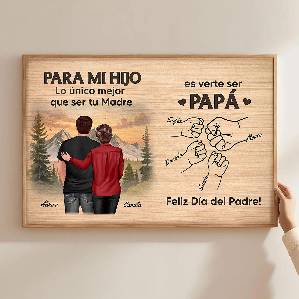 Da del Padre De Mam A Hijo Vindote Ser Pap - Personalized Poster - Father's Day Gift For Son