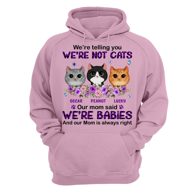 Purple Plaid Butterlies Cat Mom Personalized Shirt