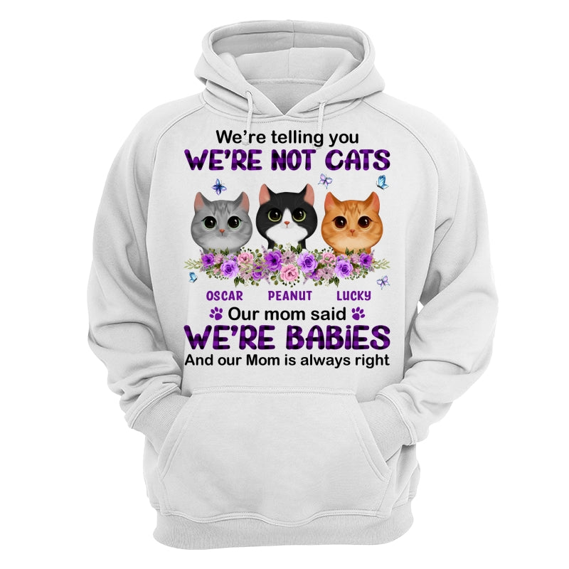 Purple Plaid Butterlies Cat Mom Personalized Shirt