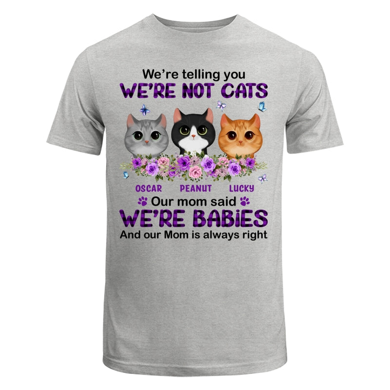 Purple Plaid Butterlies Cat Mom Personalized Shirt