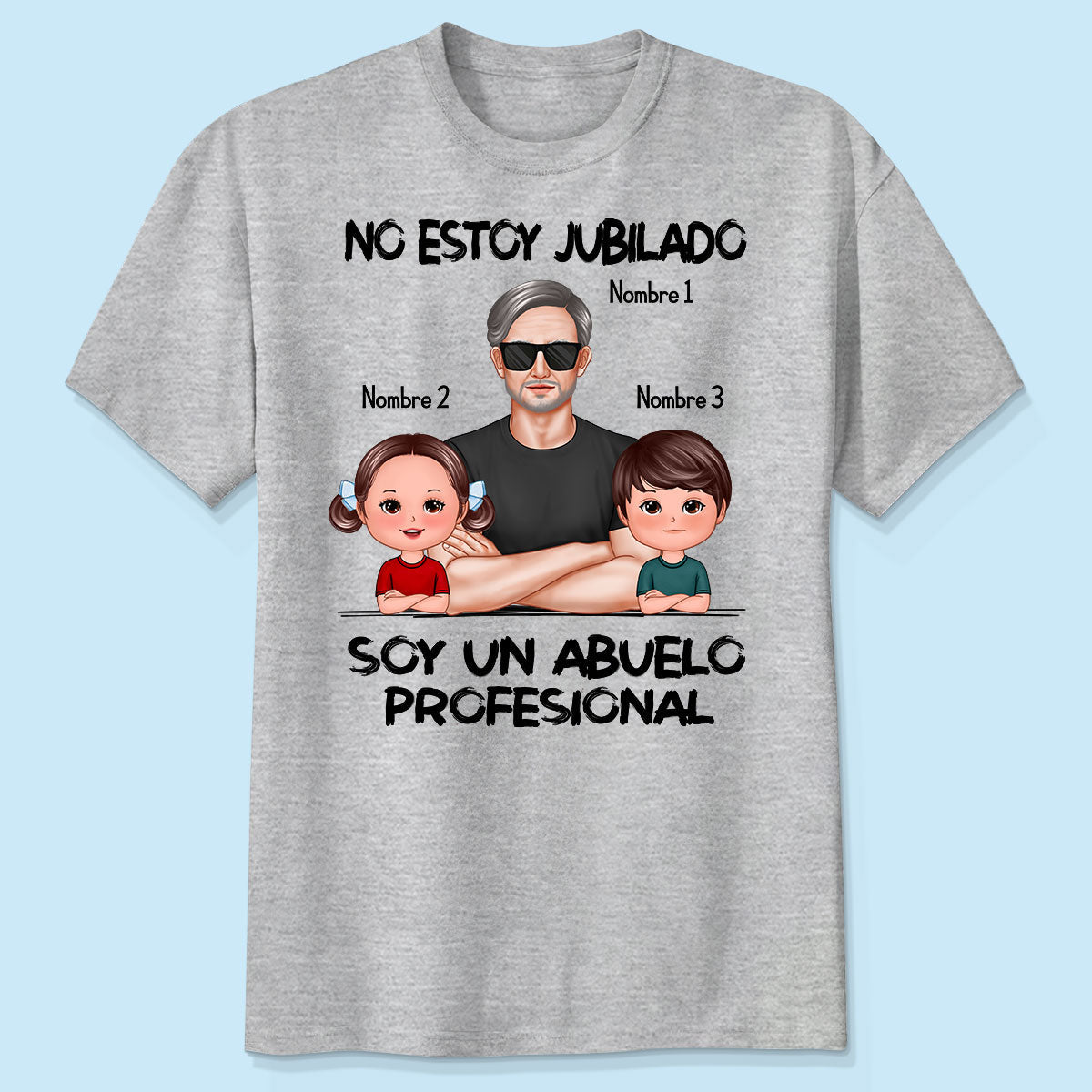 Retired Grandpa Spanish Abuelo Personalized Shirt