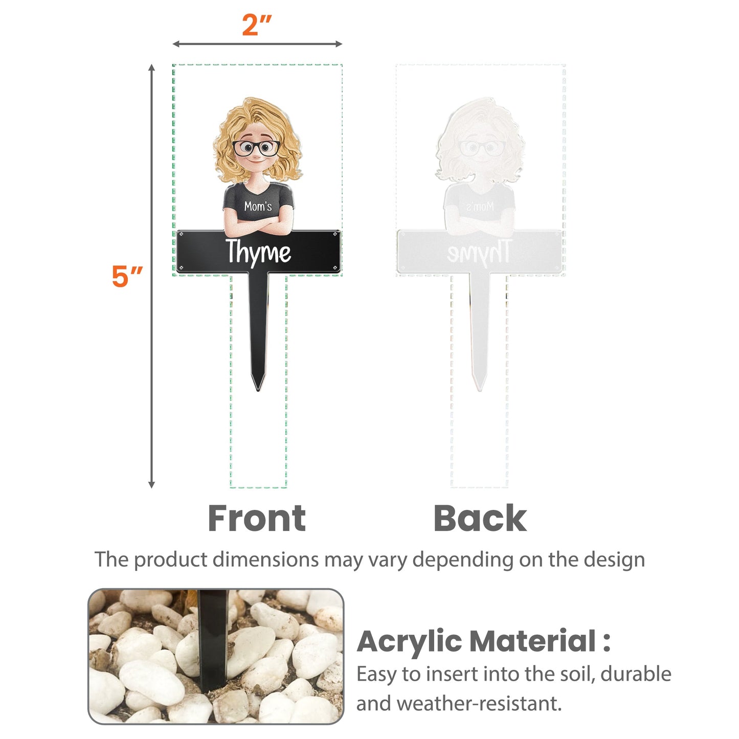 Gift For Gardener - Personalized Acrylic Plant Marker