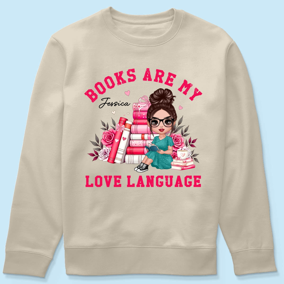 Books Are My Love Language Gift For Book Lover, Bookworm Personalized Shirt