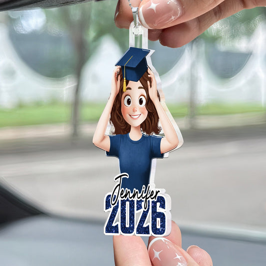 Graduation Custom Name - Personalized Rear View Mirror Accessory