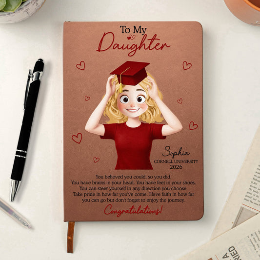 Graduation You Believed You Could So You Did New Version - Personalized Leather Journal