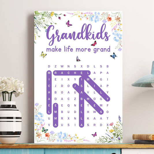 Grandkids Make Life More Grand - Personalized Poster
