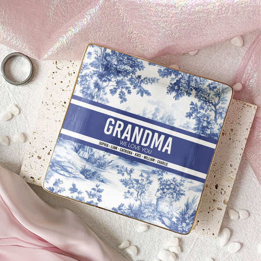 Grandma We Love You - Personalized Jewelry Dish