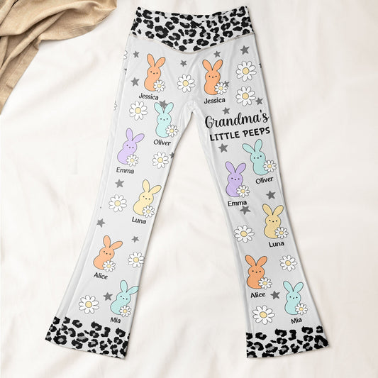 Grandma's Little Peeps - Personalized Flare Leggings