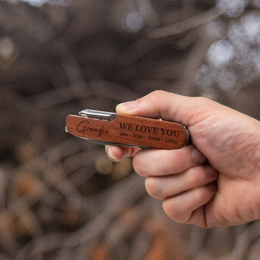 Father's Day Gifts, Grandpa We Love You - Personalized Multi Tool Knife