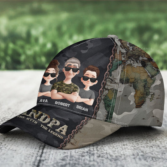 Father's Day Gifts, Grandpa The Man The Myth The Legend - Personalized Classic Cap
