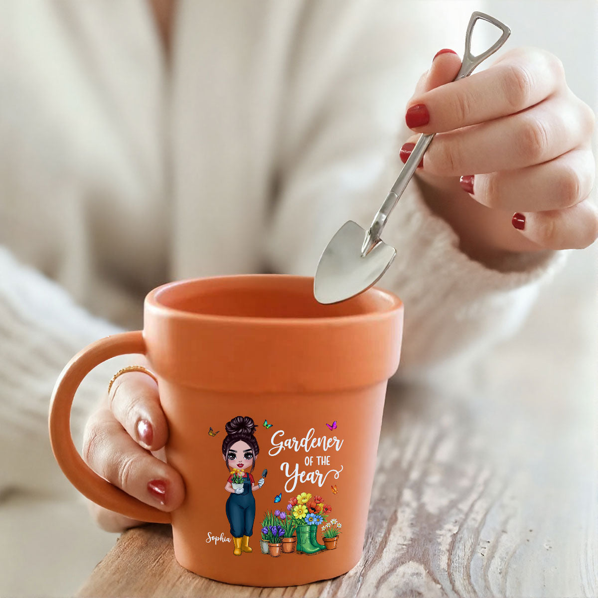 Gardener Of The Year Plant Lady Personalized Plant Pot Ceramic Mug